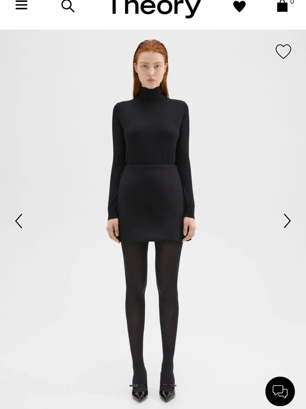 Theory High-Waist Mini Skirt in Double-Face Wool-Cashmere